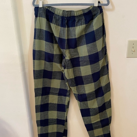 OLD NAVY MENS GINGHAM PLAID OLIVE GREEN AND BLACK FLEECE PAJAMAS SIZE L NWT - Picture 5 of 5